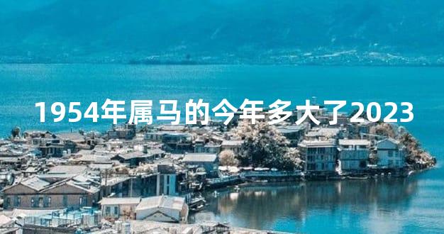 1954年属马的今年多大了2023