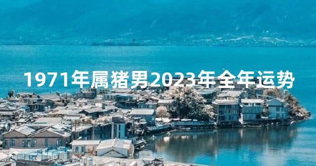 1971年属猪男2023年全年运势