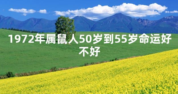 1972年属鼠人50岁到55岁命运好不好