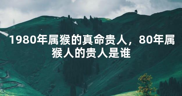 1980年属猴的真命贵人，80年属猴人的贵人是谁