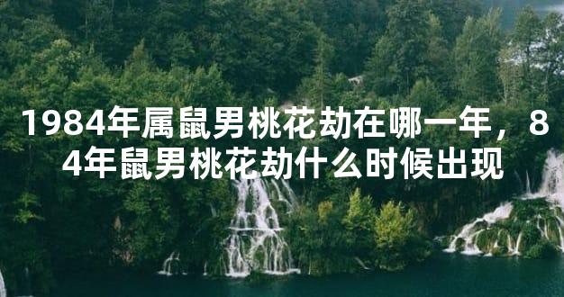 1984年属鼠男桃花劫在哪一年，84年鼠男桃花劫什么时候出现