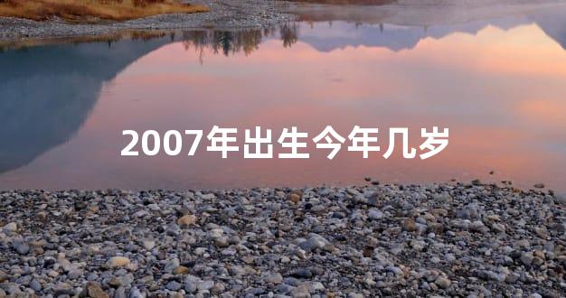 2007年出生今年几岁