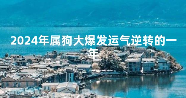 2024年属狗大爆发运气逆转的一年