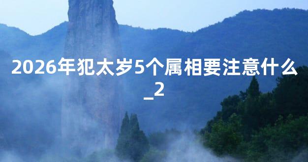 2026年犯太岁5个属相要注意什么_2