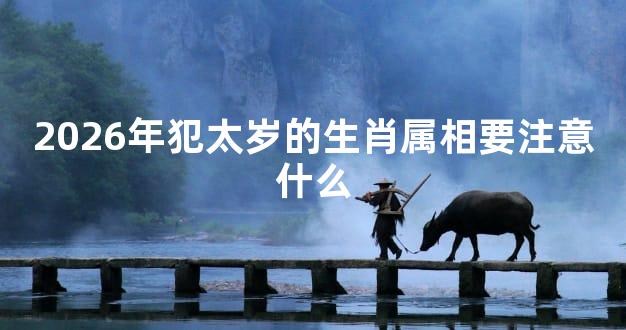 2026年犯太岁的生肖属相要注意什么