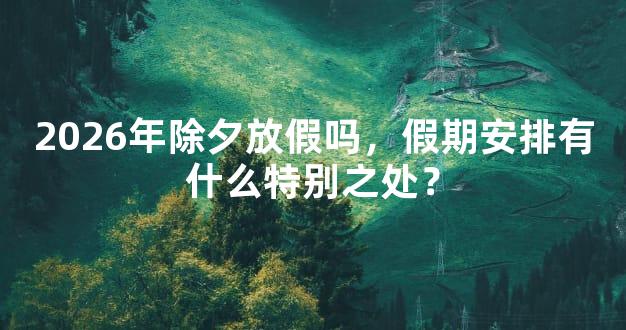 2026年除夕放假吗，假期安排有什么特别之处？