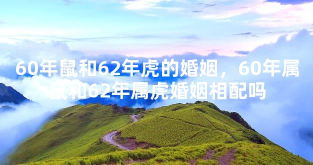 60年鼠和62年虎的婚姻，60年属鼠和62年属虎婚姻相配吗