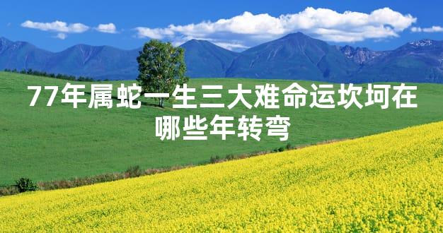 77年属蛇一生三大难命运坎坷在哪些年转弯