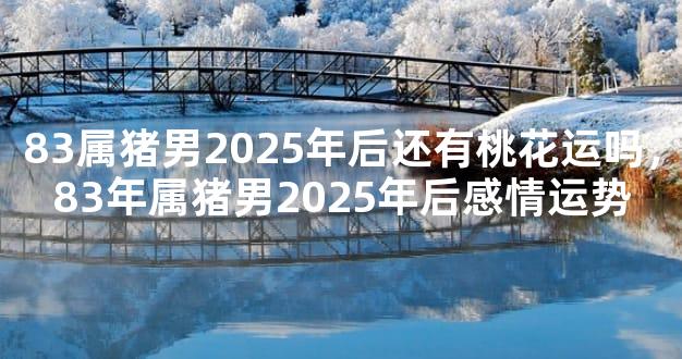 83属猪男2025年后还有桃花运吗，83年属猪男2025年后感情运势