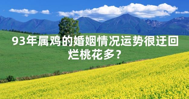 93年属鸡的婚姻情况运势很迂回烂桃花多？