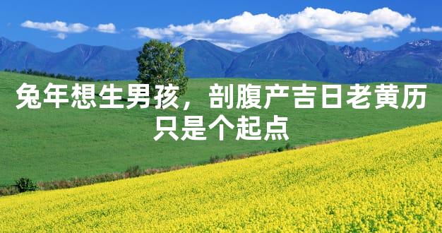 兔年想生男孩，剖腹产吉日老黄历只是个起点