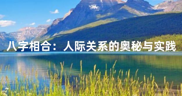 八字相合：人际关系的奥秘与实践