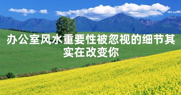 办公室风水重要性被忽视的细节其实在改变你