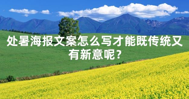 处暑海报文案怎么写才能既传统又有新意呢？