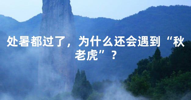 处暑都过了，为什么还会遇到“秋老虎”？