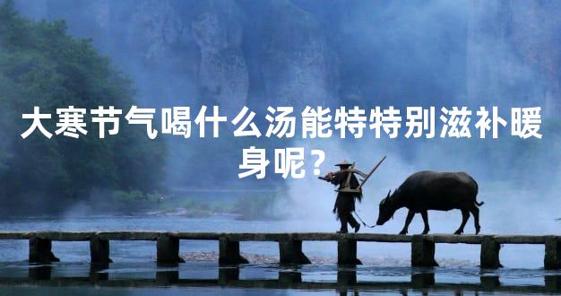 大寒节气喝什么汤能特特别滋补暖身呢？
