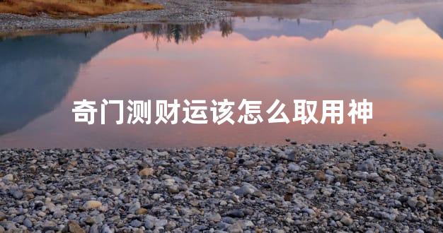 奇门测财运该怎么取用神