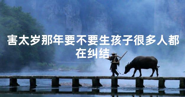 害太岁那年要不要生孩子很多人都在纠结