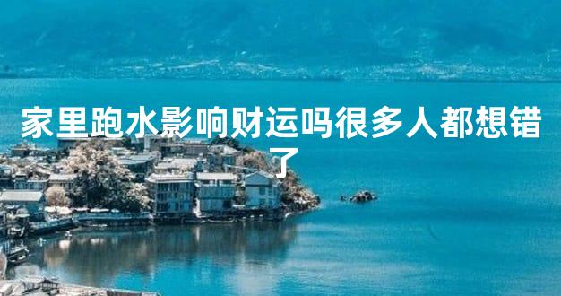 家里跑水影响财运吗很多人都想错了