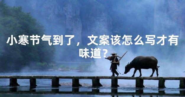 小寒节气到了，文案该怎么写才有味道？
