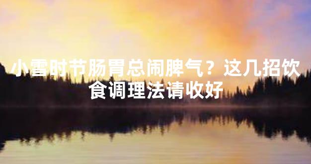 小雪时节肠胃总闹脾气？这几招饮食调理法请收好