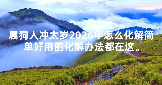 属狗人冲太岁2026年怎么化解简单好用的化解办法都在这。