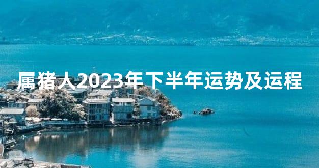 属猪人2023年下半年运势及运程