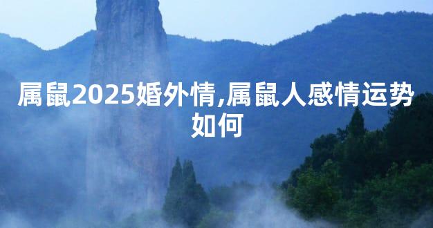 属鼠2025婚外情,属鼠人感情运势如何
