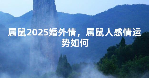属鼠2025婚外情，属鼠人感情运势如何
