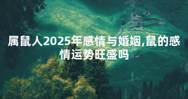属鼠人2025年感情与婚姻,鼠的感情运势旺盛吗