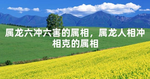 属龙六冲六害的属相，属龙人相冲相克的属相