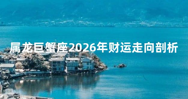 属龙巨蟹座2026年财运走向剖析