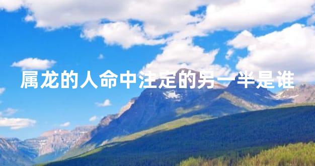 属龙的人命中注定的另一半是谁