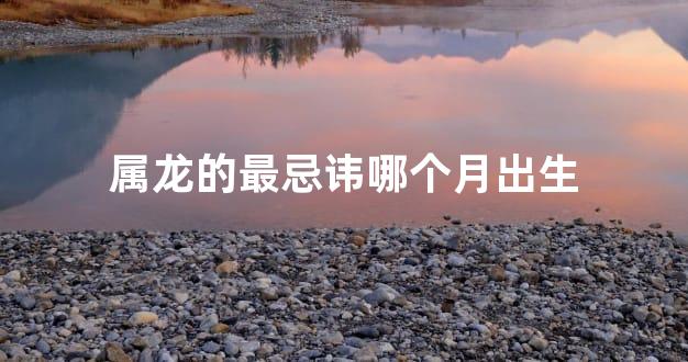 属龙的最忌讳哪个月出生