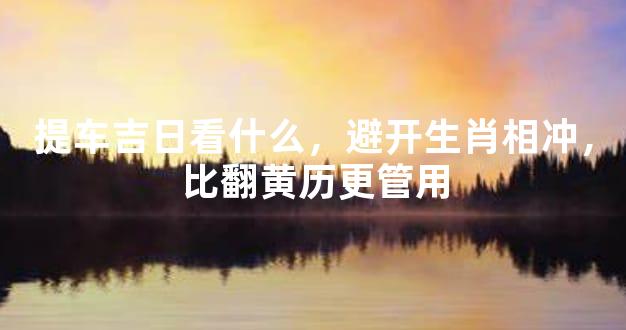 提车吉日看什么，避开生肖相冲，比翻黄历更管用