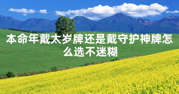 本命年戴太岁牌还是戴守护神牌怎么选不迷糊
