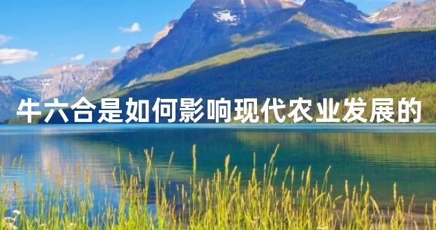 牛六合是如何影响现代农业发展的