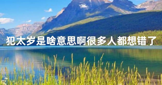 犯太岁是啥意思啊很多人都想错了