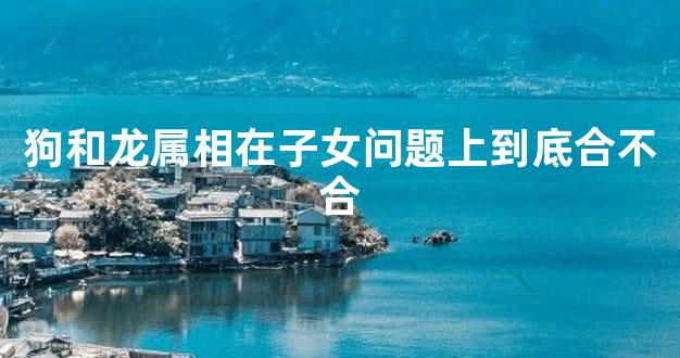 狗和龙属相在子女问题上到底合不合