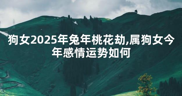 狗女2025年兔年桃花劫,属狗女今年感情运势如何