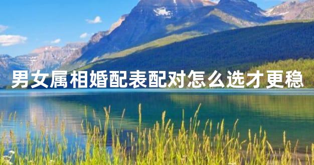 男女属相婚配表配对怎么选才更稳