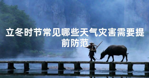立冬时节常见哪些天气灾害需要提前防范