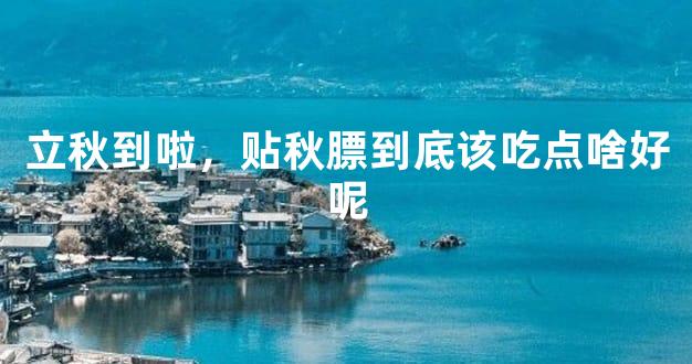 立秋到啦，贴秋膘到底该吃点啥好呢