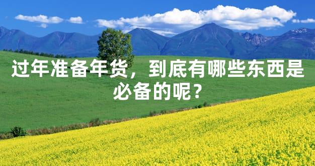 过年准备年货，到底有哪些东西是必备的呢？